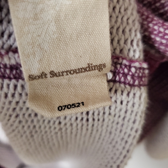 Soft Surroundings Top Just Beachy French Terry Hooded Pullover Size M Purple - Picture 9 of 9